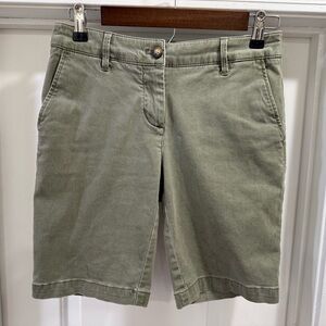 Tommy Bahama Olive Green Cotton Bermuda Shorts Size 0 Live the Island Life